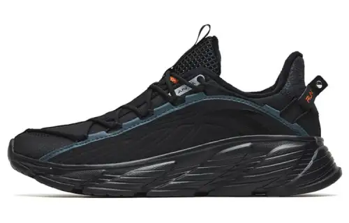 Anta Cushioning Slip Resistant Abrasion Resistant Low top Running Shoes Men's Black