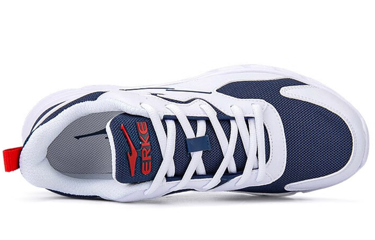 Erke Cushioning Slip Resistant Breathable Cushioning Slip Resistant Breathable Low top Running Shoes Men’s Blue White