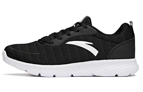 Anta Breathable Low top Running Shoes Men's Black White