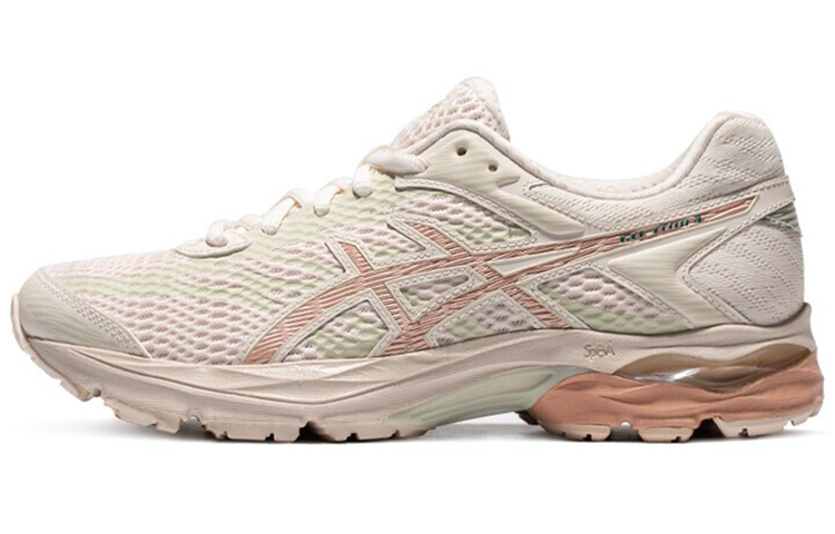 ASICS Gel-Flux 4 lightweight, comfortable, shock-absorbing, wear-resistant, breathable and resilient low-top casual long-distance running, short-distance, urban commuting running shoes, women's model, white and pink