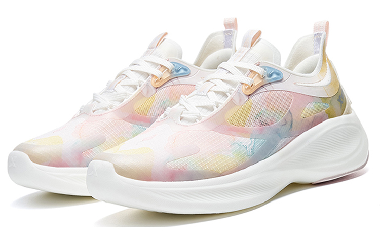 XTEP Macaron Slip Resistant Abrasion Resistant Low top Running Shoes Women’s Light Pink Orange