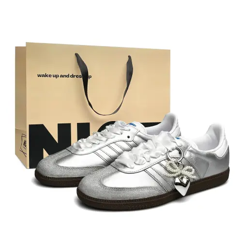 Adidas Originals SAMBA OG Low top Skateboard Shoes Unisex Silver