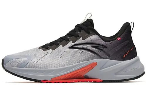 Anta Comfortable Cushioning Slip Resistant Low top Running Shoes Men's Gray Black