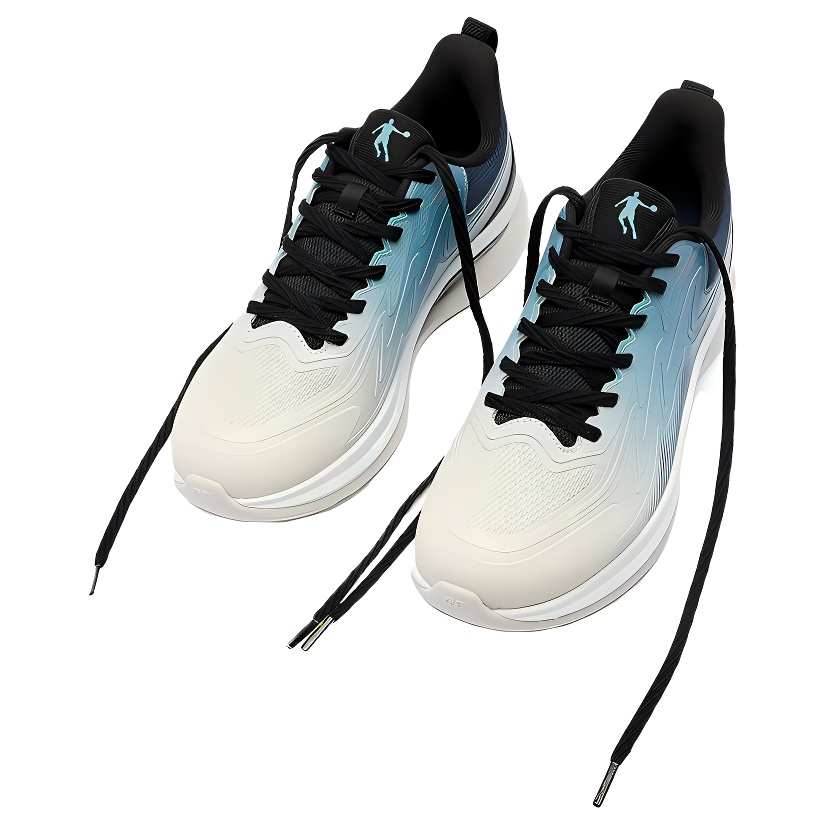 QIAODAN Cushioning Abrasion Resistant Low top Casual Running Shoes Men’s White Blue Black
