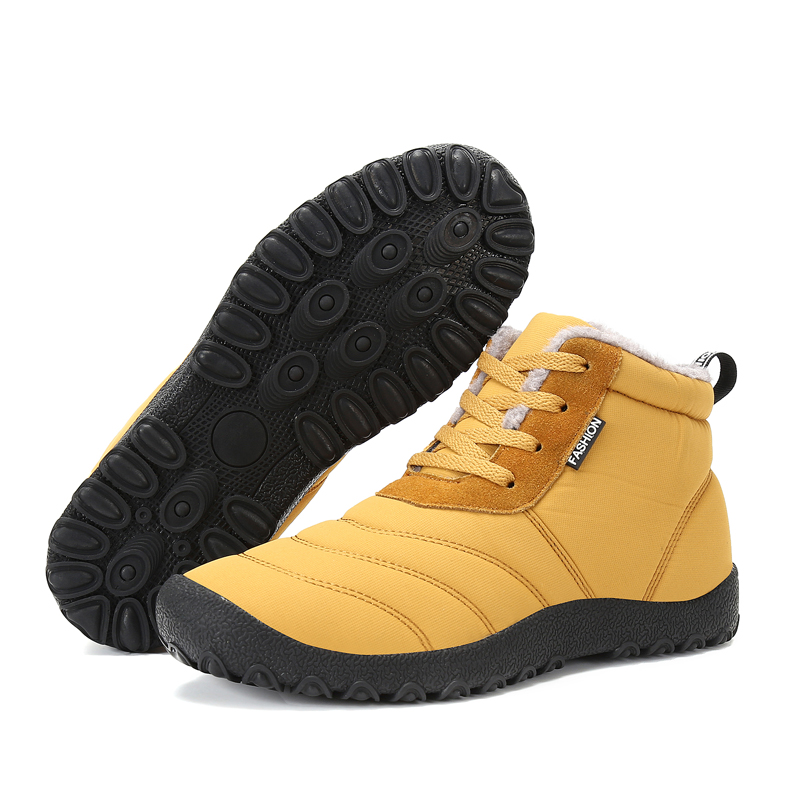 Leyang Fleece Lined Versatile Mid top Outdoor Shoes Unisex Camel
