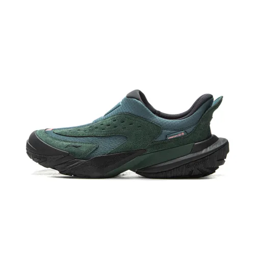 Li Ning Outdoor CF Tracing Cushioning Rebound Cushioning Rebound Low top Outdoor Shoes Unisex Blue Green