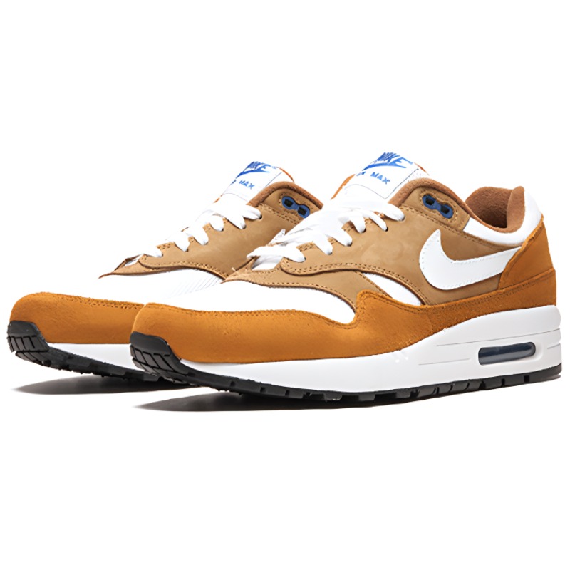 Мужские кроссовки Nike Air Max 1 (бело-коричневые) — Белый / коричневый — фото 2