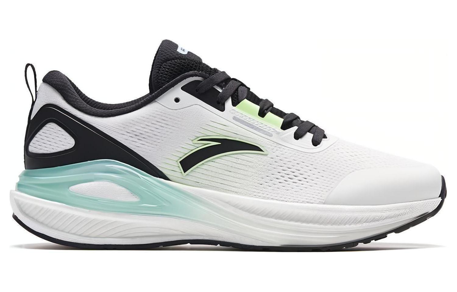 Anta C100 Abrasion Resistant Low top Running Shoes Men’s Black And White Cyan