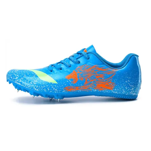Li Ning Abrasion Resistant Lightweight Rebound Low top Running Shoes Men's Blue Orange