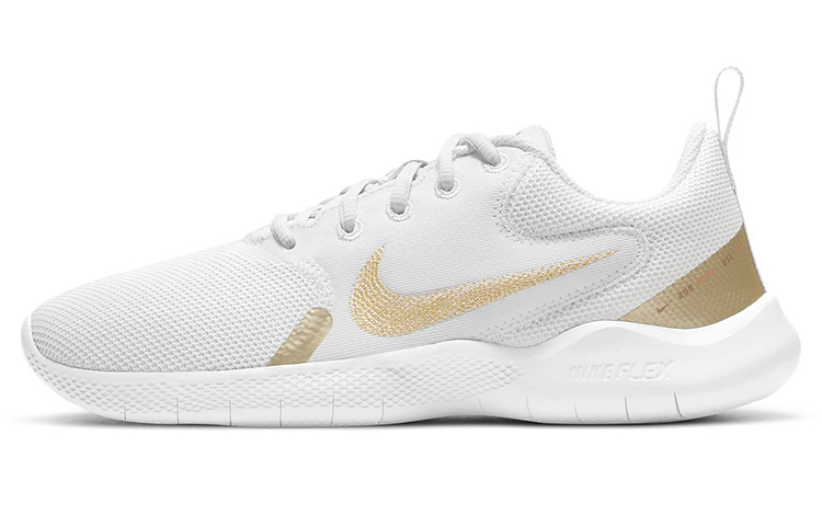 Nike Flex Experience RN 10 Comfort Mesh Fabric Synthetic Leather Shock Absorbing and Anti-Slip Low Top Casual Running Shoes Women's Platinum