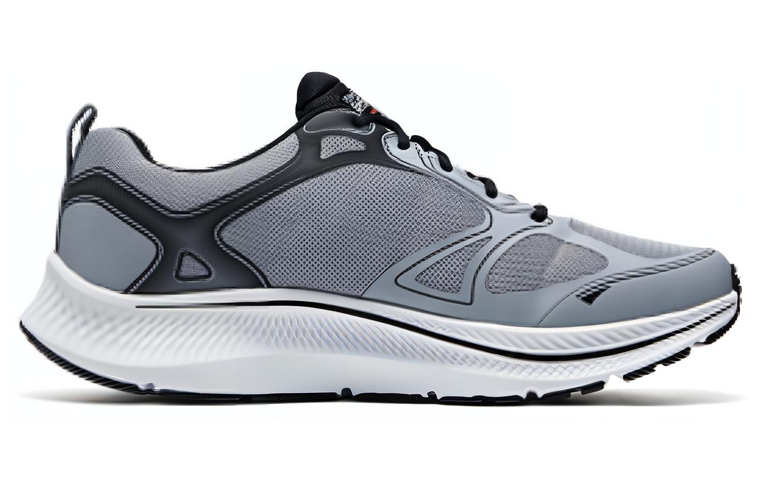 Skechers Fabric Cushioning Rebound Low top Casual Running Shoes Men’s Gray