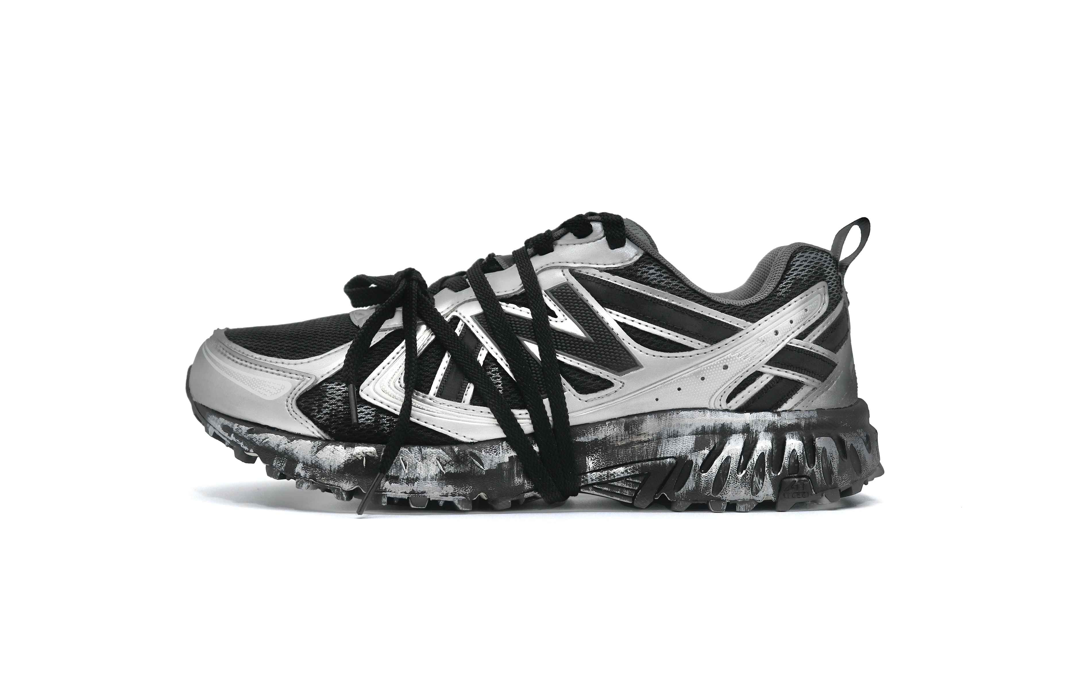 New Balance NB 410 V5 Low top Casual City Commuting Running Shoes Unisex Black Silver