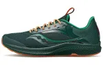 Saucony Freedom 5 Fabric Cushioning Slip Resistant Abrasion Resistant Low top Running Shoes Men's Dark Green