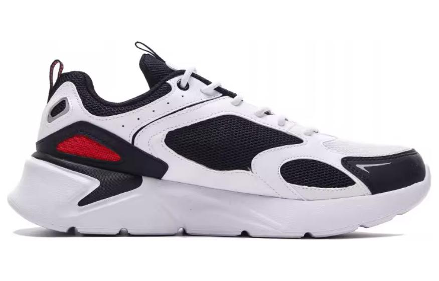 QIAODAN Slip Resistant Abrasion Resistant Low top Running Shoes Men’s White Black