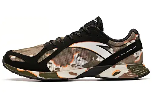 Anta Comfortable Cushioning Slip Resistant Lightweight Low top Running Shoes Men's Khaki Green
