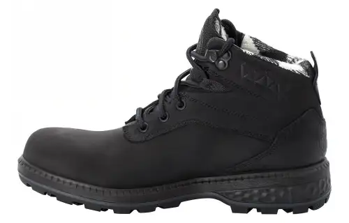 Jack Wolfskin Leather Slip Resistant Abrasion Resistant High top Outdoor Shoes Women's Black