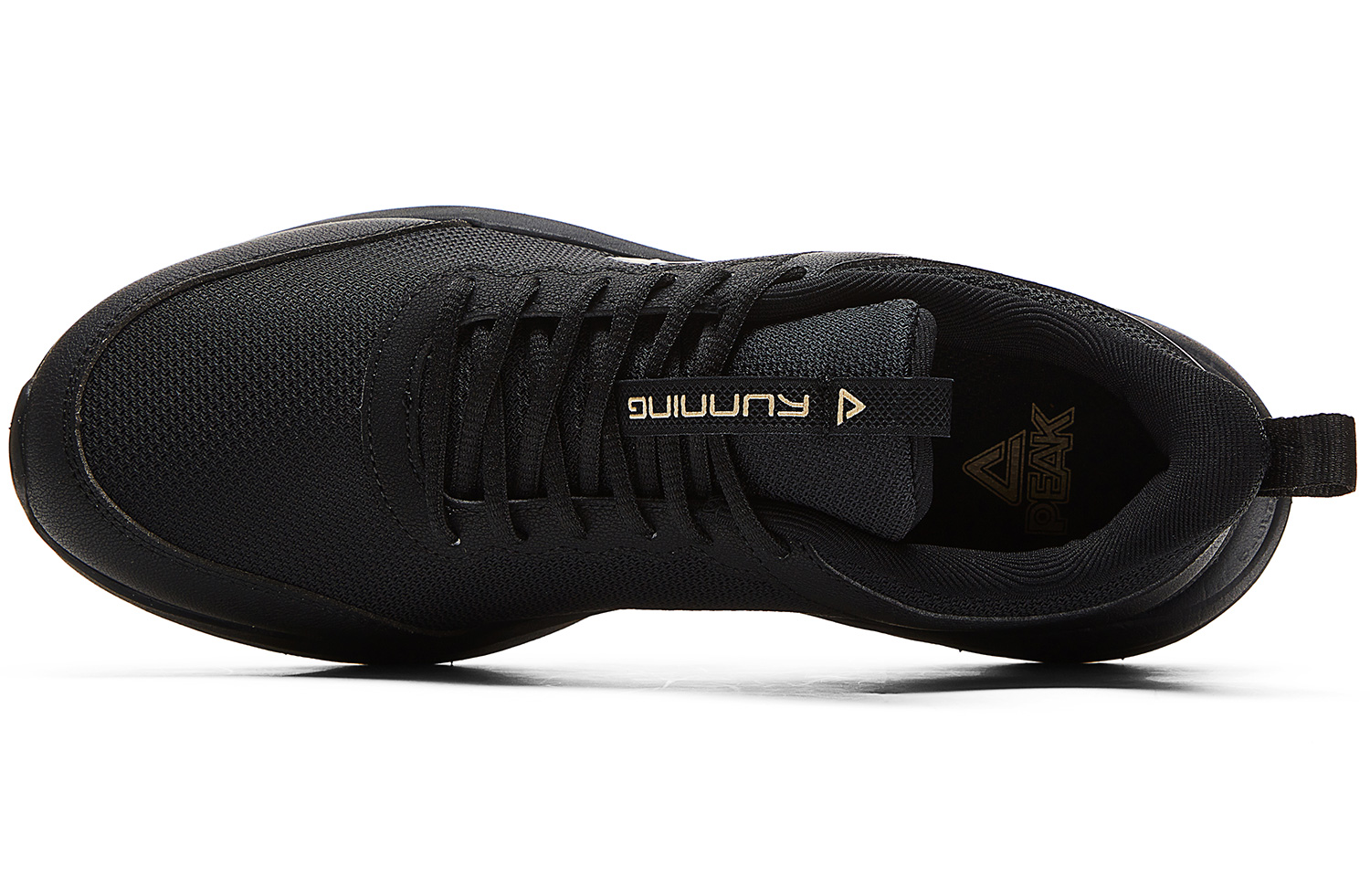 PEAK Running Shoes Men’s Low Top Black Light Gold