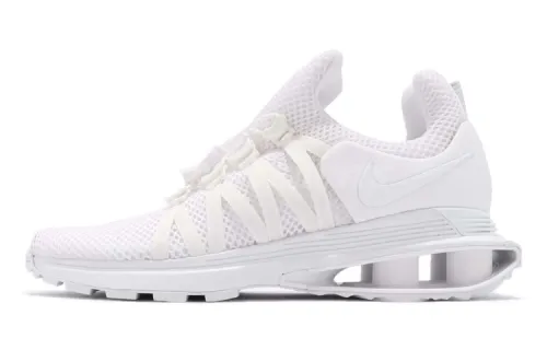 Nike Shox Gravity series air column comfortable and non-slip lightweight low-top running shoes women's pure white