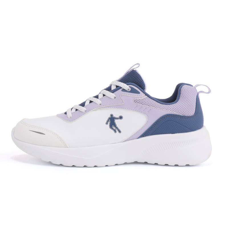 QIAODAN Cushioning Slip Resistant Abrasion Resistant Low top Running Shoes Women’s White Purple