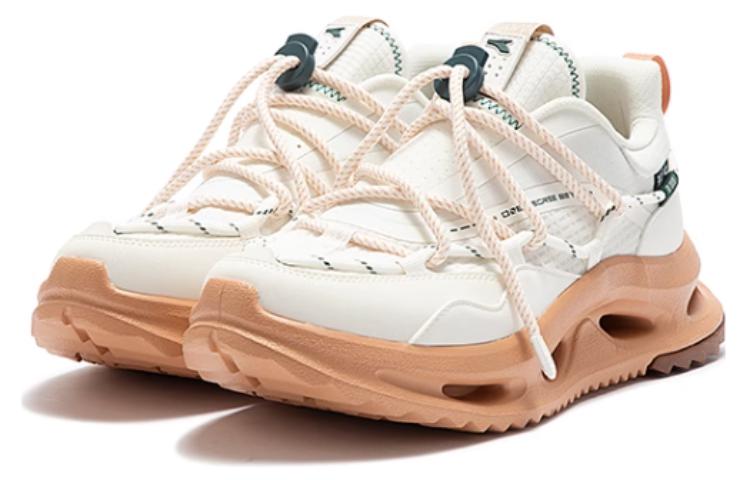 361° Wind Chain Rebound Cushioning Breathable Low top Running Shoes Men’s White Brown Green