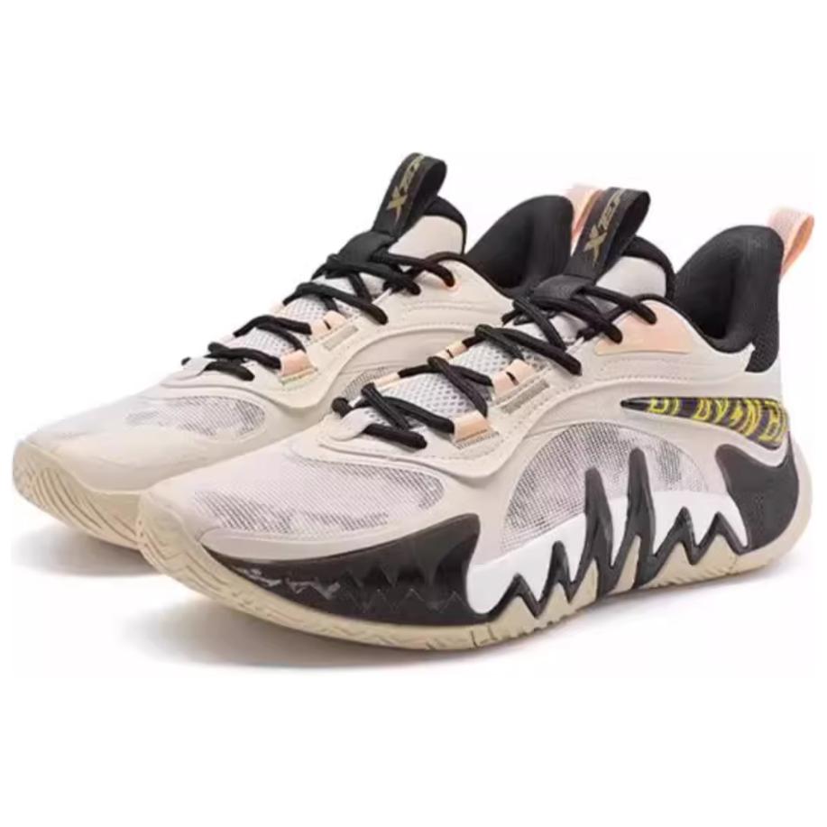XTEP Cushioning Slip Resistant Low top Running Shoes Men’s Black Gray
