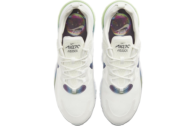 Кроссовки Nike Air Max 270 React "Bubble Pack" (бело-зеленые) — Белыйзелёный — фото 4