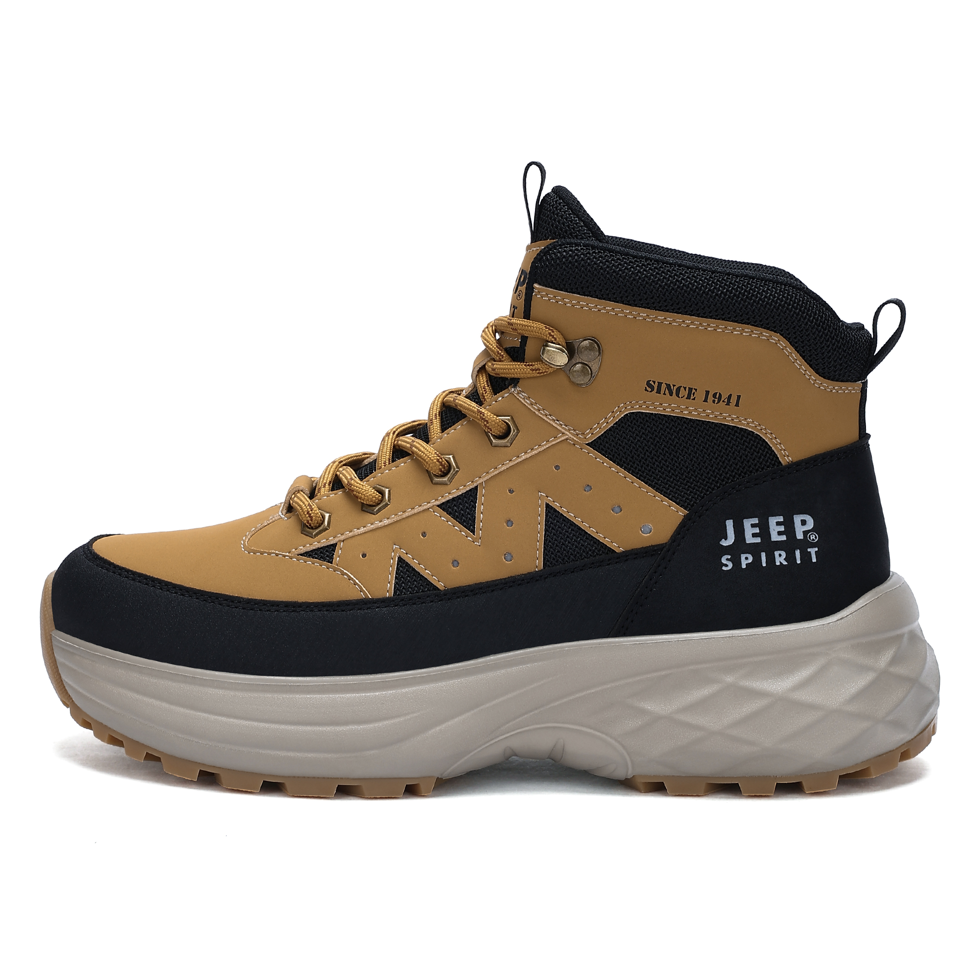 JEEP SPIRIT Mid top Outdoor Shoes Men’s Sunrise Yellow