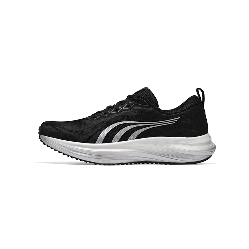 DO WIN Critical 2 Cushioning Slip Resistant Abrasion Resistant Low top Running Shoes Unisex Black/Silver