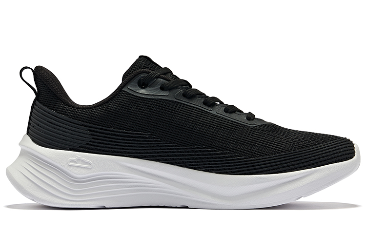 Erke Cushioning, Wear Resistant Low top Casual Running Shoes Men’s Jet Black