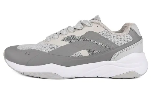 Li Ning Slip Resistant And Breathable Low top Running Shoes Men's Gray White