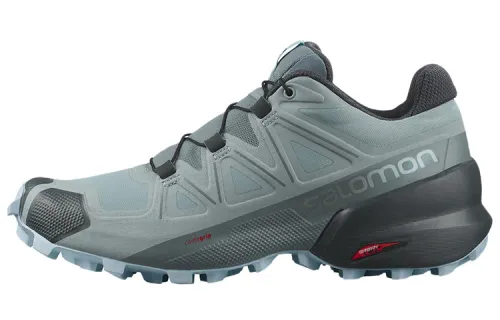 SALOMON Speedcross 5 Comfortable Fabric Abrasion Resistant Low top Running Shoes Women's Haze Blue