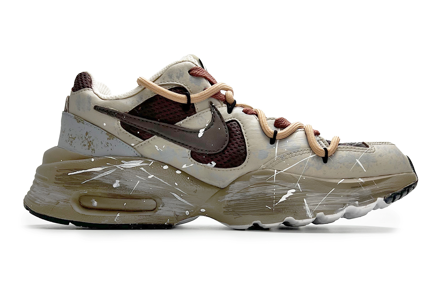 Nike Air Max Fusion Cushioning Slip Resistant Abrasion Resistant Low top Running Shoes Women’s Dark Brown