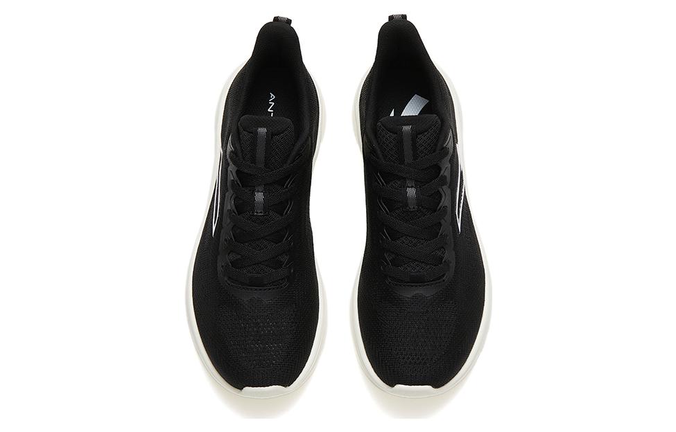 Anta Fabric Cushioning Slip Resistant Abrasion Resistant Breathable Low top Running Shoes Women’s Black