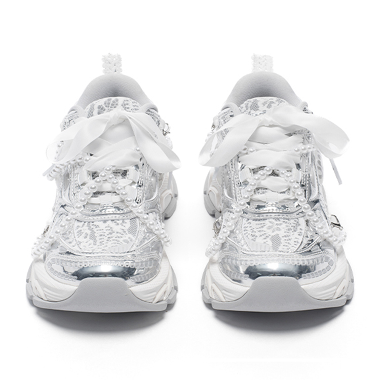 Ocai Runtech3.0 Lightweight Low top Casual Running Shoes Unisex Bridal Silver
