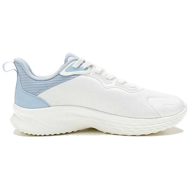 QIAODAN Slip Resistant Abrasion Resistant Low top Casual Running Shoes Men’s White Blue