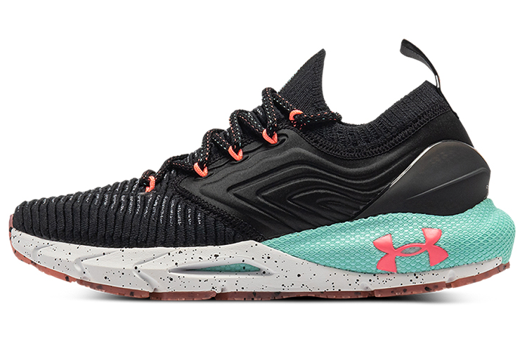 Женские кроссовки Under Armour (черно-оранжевые)