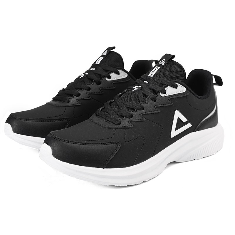 PEAK Slip Resistant Abrasion Resistant Low top Running Shoes Men’s Black White