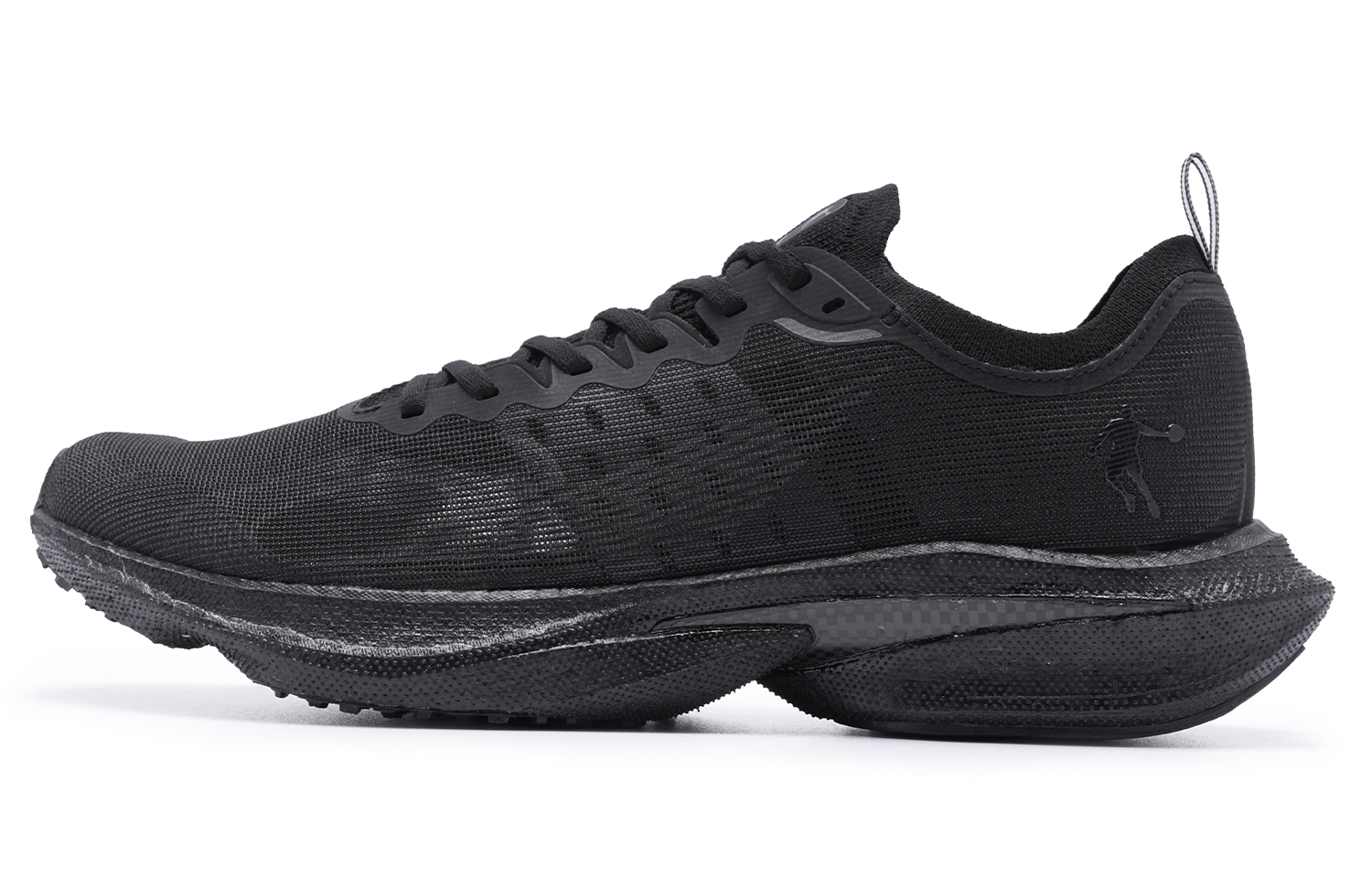 QIAODAN Slip Resistant, Abrasion Resistant, Breathable, Rebound Low top Running Shoes Men’s Black Silver
