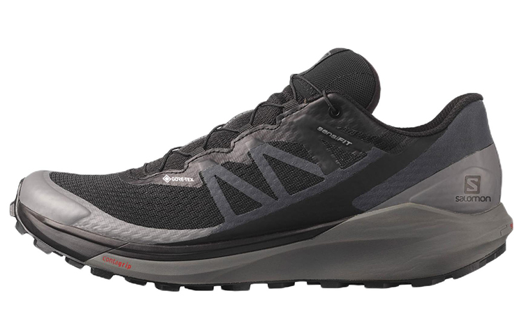 SALOMON Sense Ride 4 Comfortable Fabric Abrasion Resistant Abrasion Resistant Low top Running Shoes Men's Black
