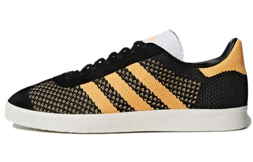 Adidas Originals GAZELLE Low top Skateboard Shoes Men's Black Yellow