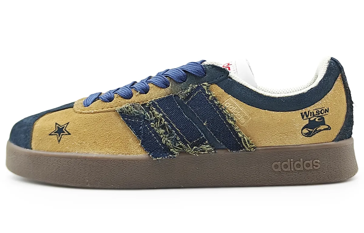 Adidas VL COURT 2.0 Cushioning, Wear Resistant Low top Skateboard Shoes Blue Brown