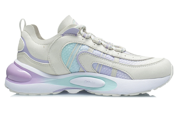 Li Ning V8 Cushioning Slip Resistant Abrasion Resistant Low top Running Shoes Women’s White Purple