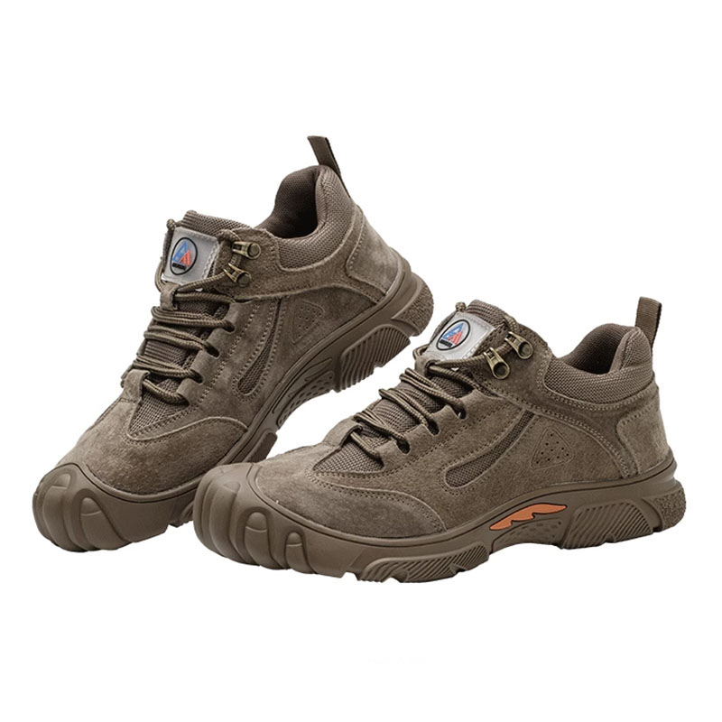 K KANGXUANAN Slip Resistant Cushioning Low top Outdoor Shoes Unisex Brown