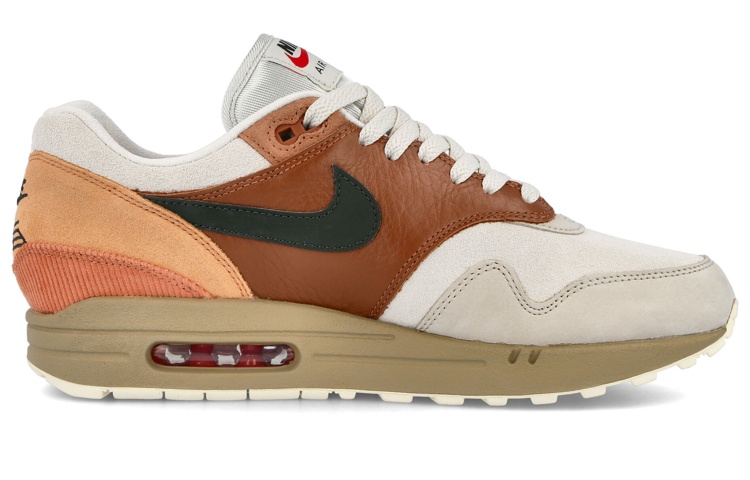 Мужские кроссовки Nike Air Max 1 (бело-коричневый) — Белыйкоричневый — фото 2