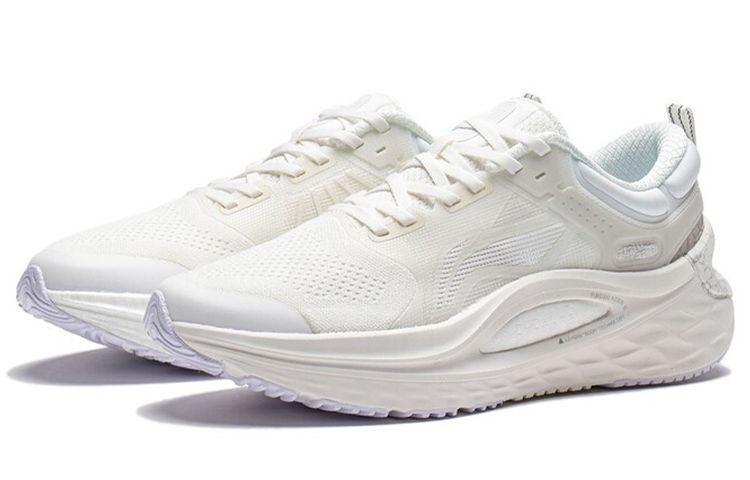 Li Ning Furious Rider 6.0 Cushioning Slip Resistant Abrasion Resistant Low top Running Shoes Men’s Mist White
