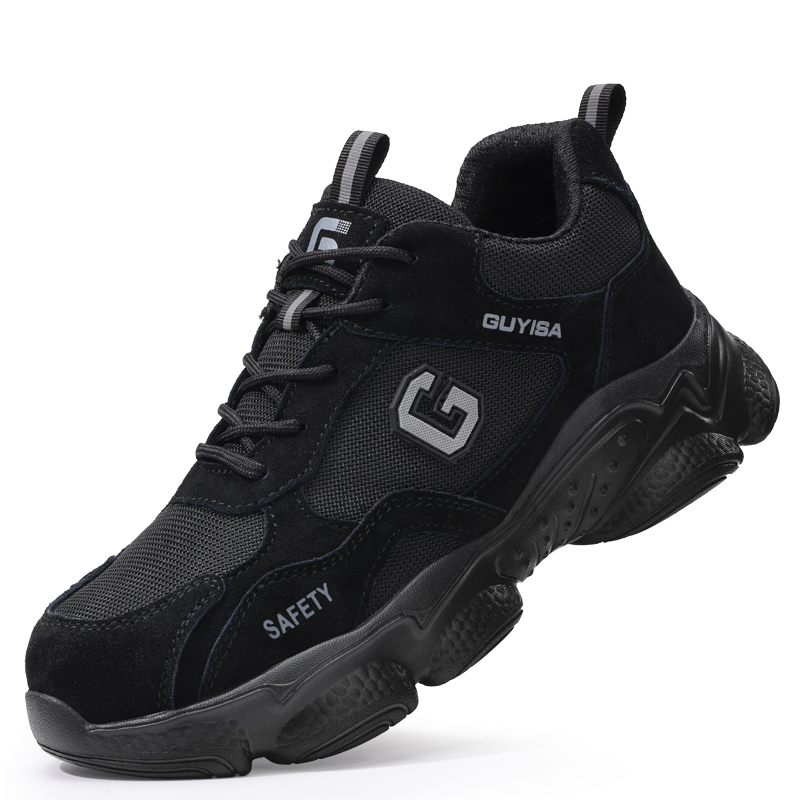 LANOUDUN Moisture Wicking, Impact Resistant, Lightweight Low top Outdoor Shoes Unisex Black