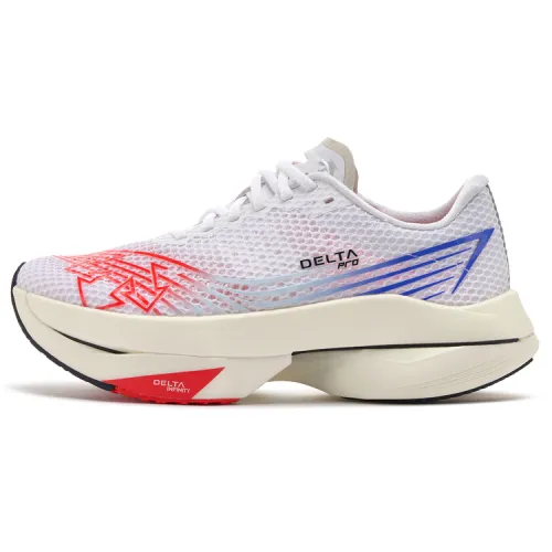 DESCENTE DELTA Breathable Low top Running Shoes Unisex White Red Blue