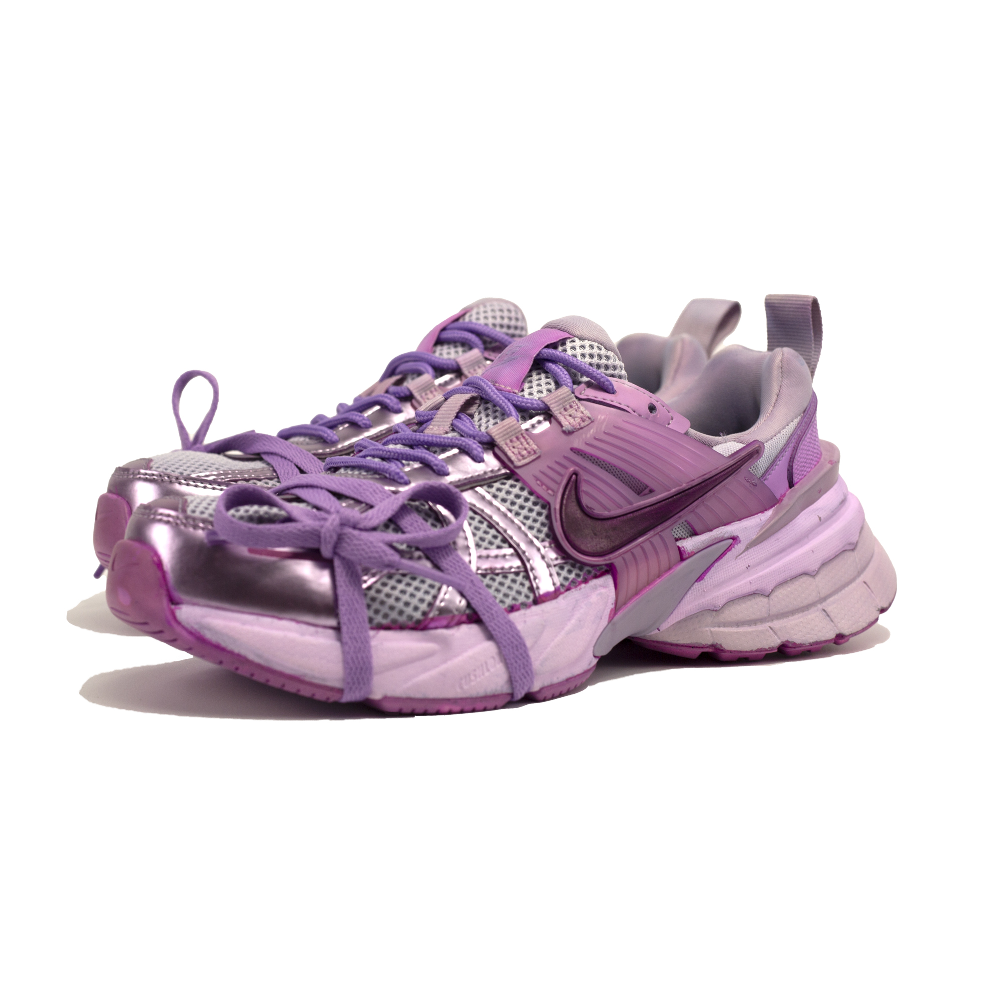 Nike V2K Run Slip Resistant Abrasion Resistant Low top Running Shoes Women’s Purple