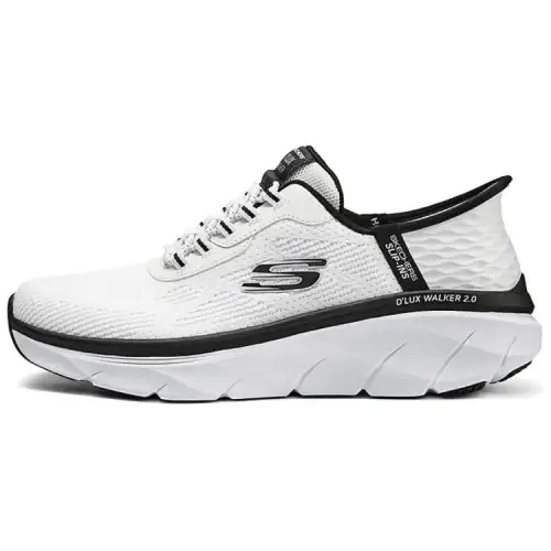 Skechers D'Lux Walker 2.0 Textile, Synthetic Leather Cushioning Breathable Cushioning Breathable Low top Running Shoes
