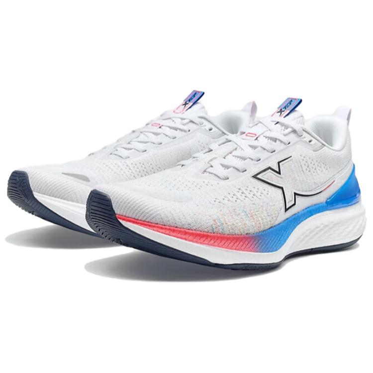 XTEP Cushioning Rebound Low top Running Shoes Men’s White Red Blue